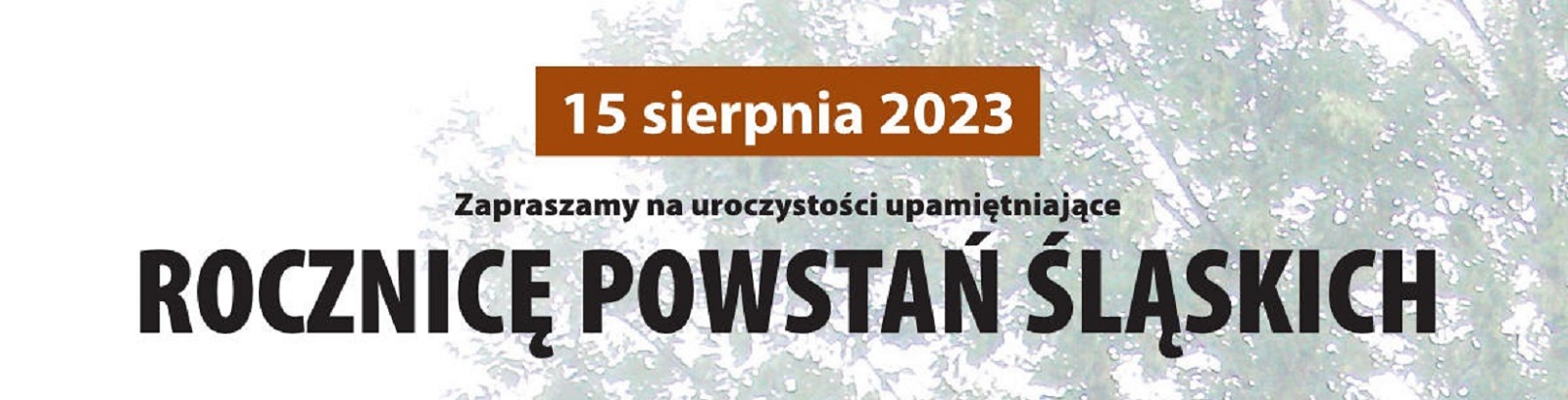 Baner informujący o uroczystościach upamiętniających rocznicę powstań śląskich