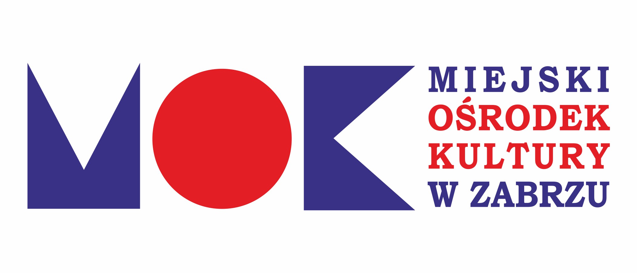 czerwono-granatowe logo MOK