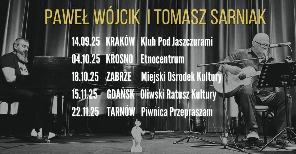 baner ze zdjęciem z koncertu i datami najbliższych koncertów
