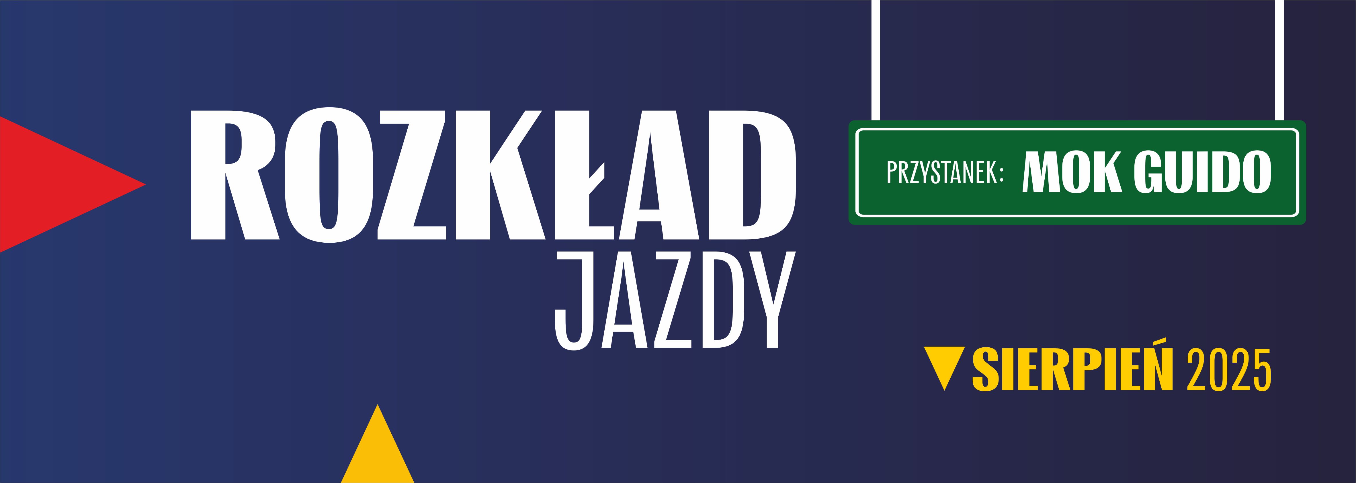 baner dotyczący Rozkładu Jazdy MOK Guido na sierpień 2025