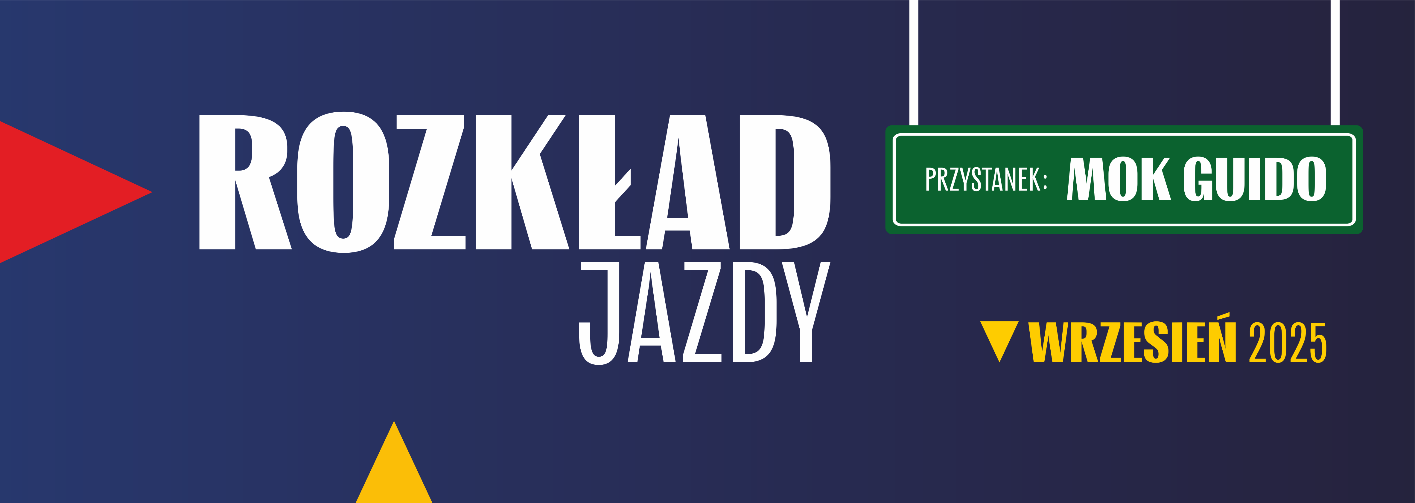 granatowy baner odsyłający do repertuaru MOK Guido na wrzesień 2025
