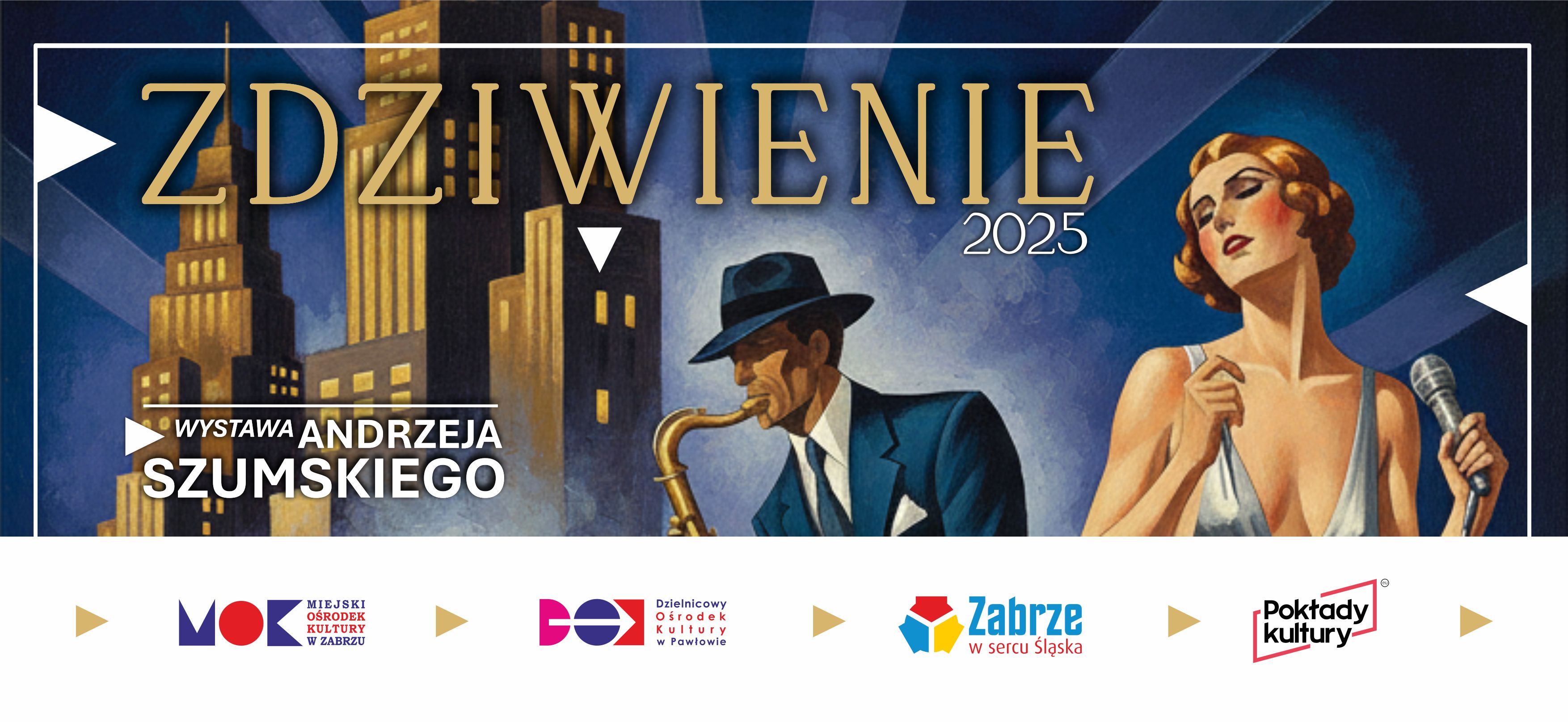 baner promujący wystawę z fragmentem pracy autora