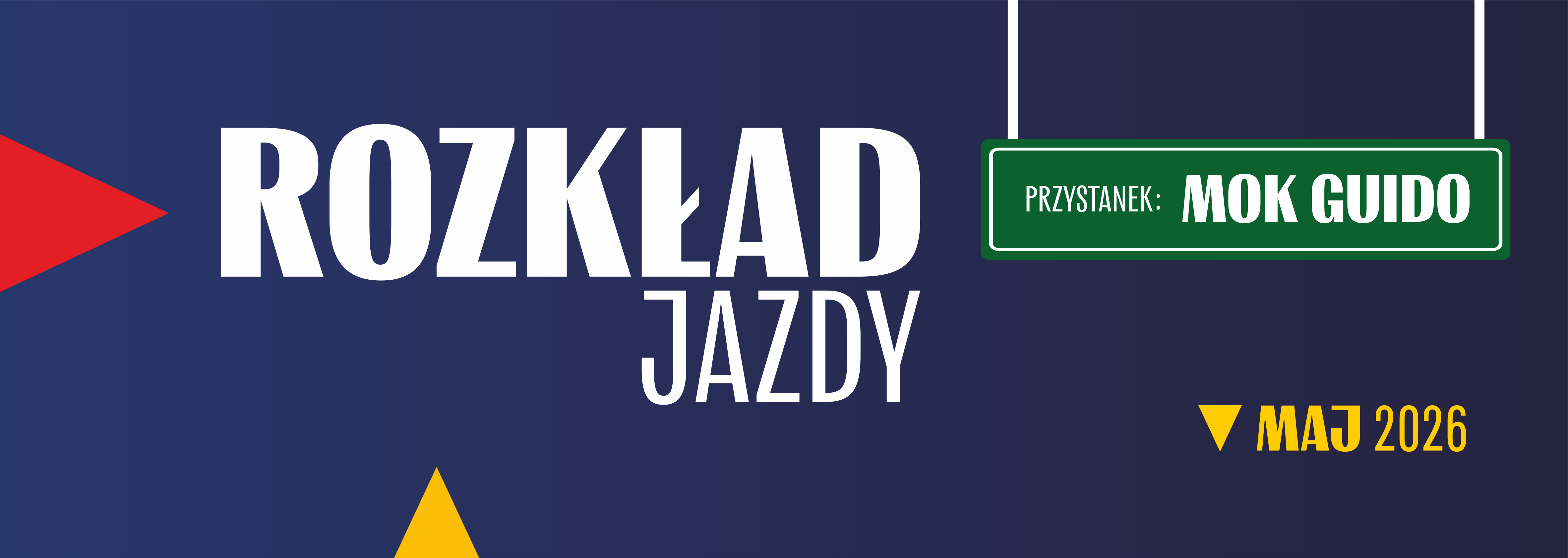 baner promujący repertuar w MOK Guido w maju 2026
